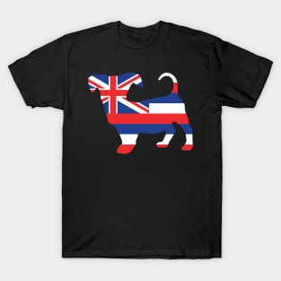 Chiweenie Dog Lover Hawaii Flag T-Shirt